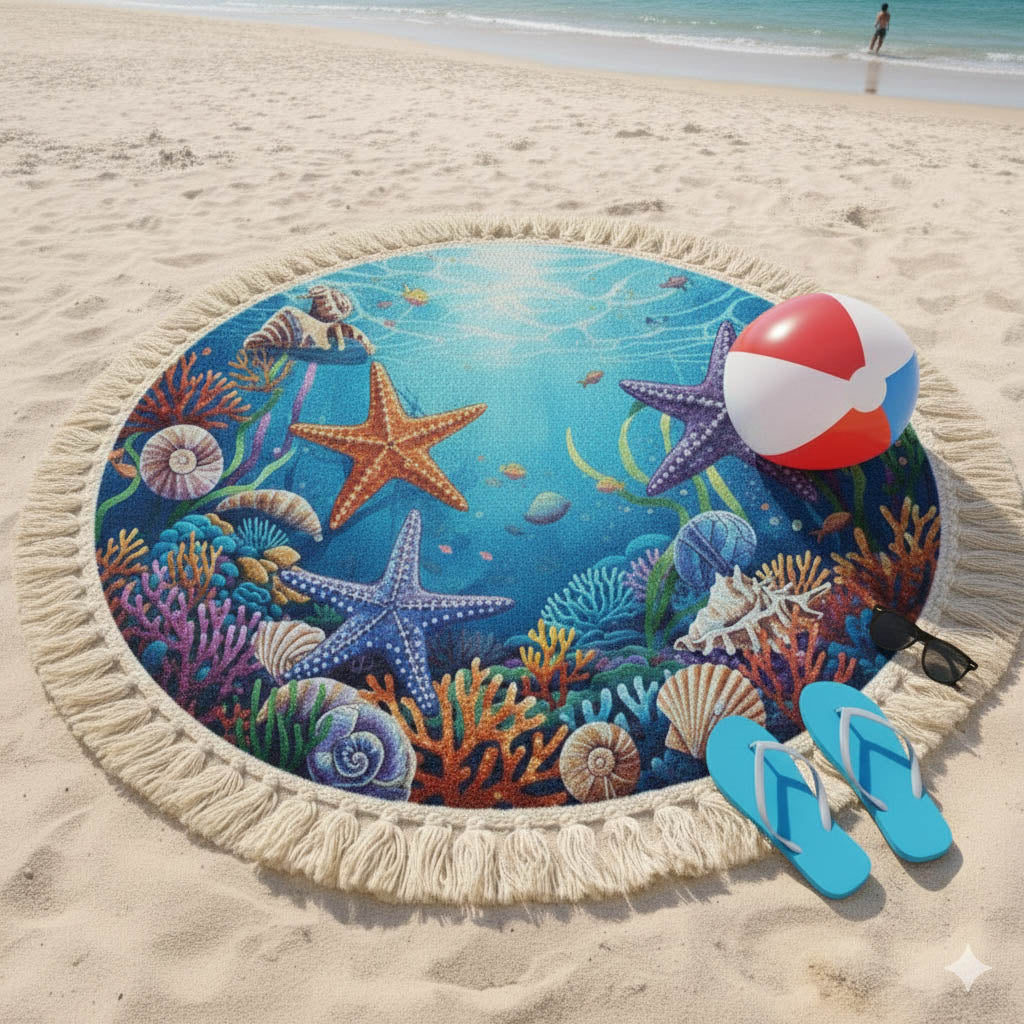 Runde Strandtuch Meeresleben