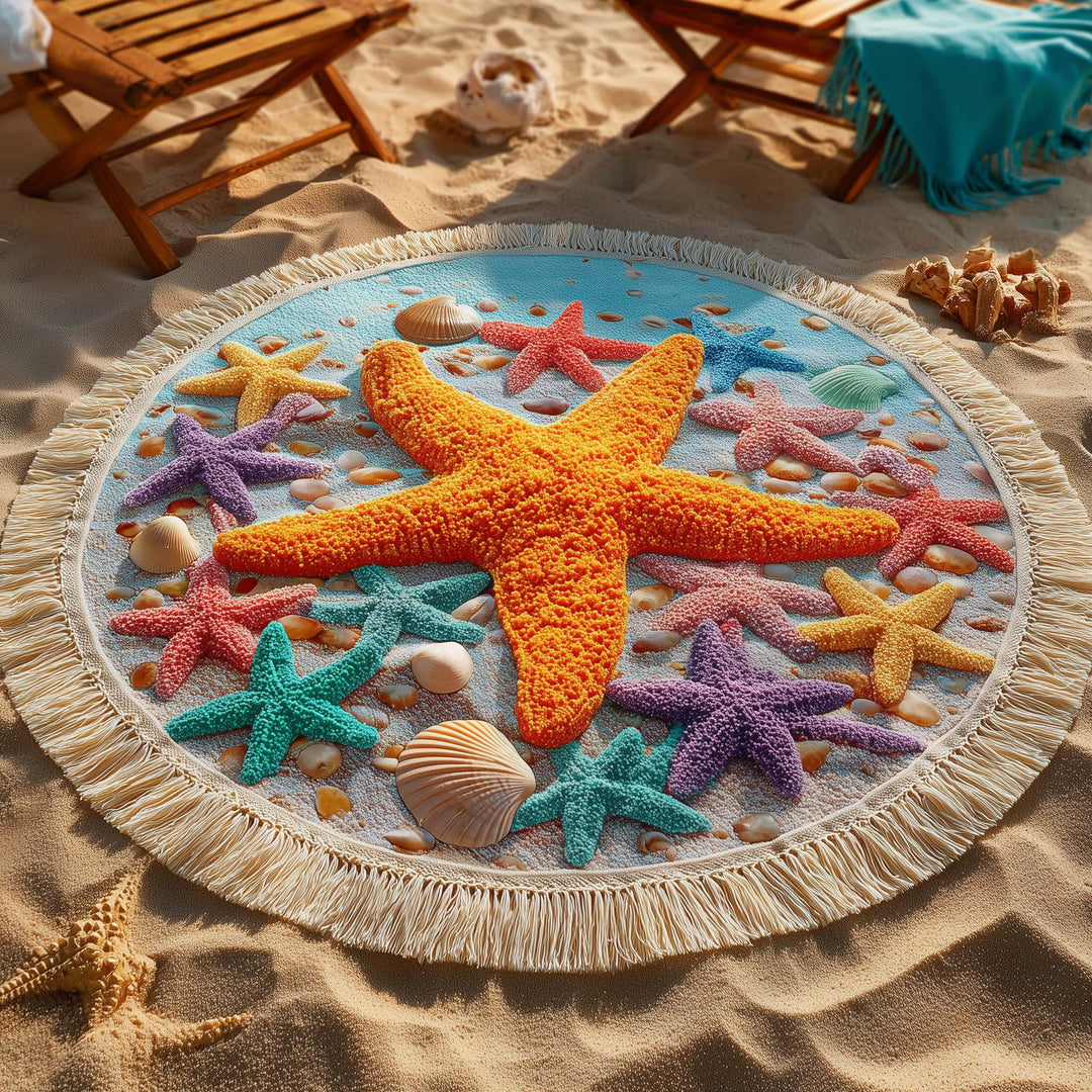 Runde Stranddecke Ozeanstern