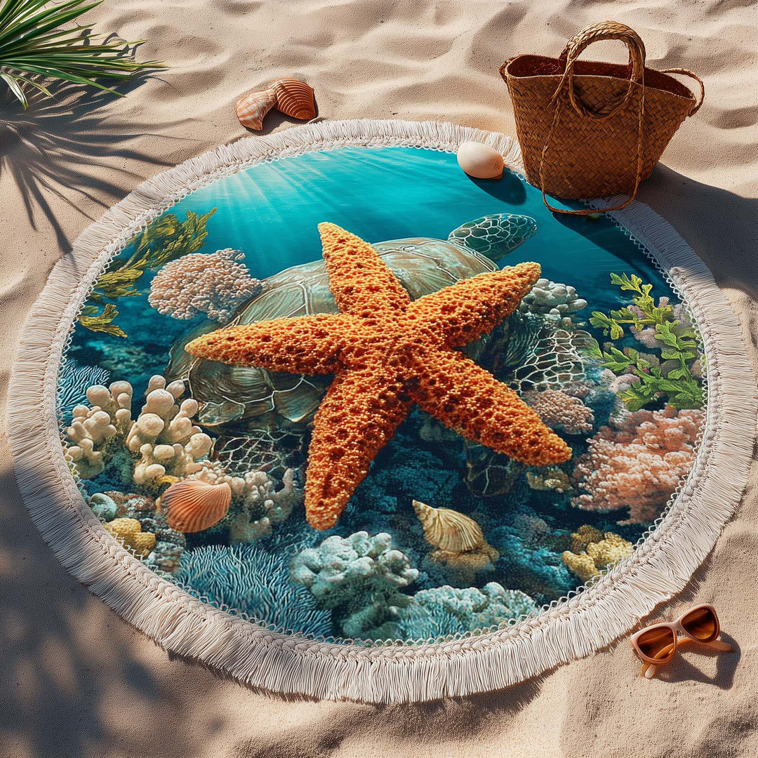 Runde Strandtuch Ozeanstern