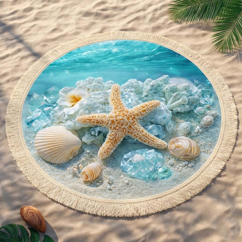 Runde Strandtuch Ozeanstern