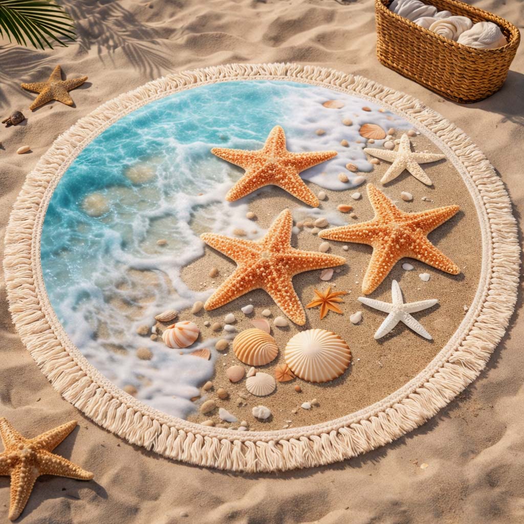 Runde Strandtuch Ozeanstern