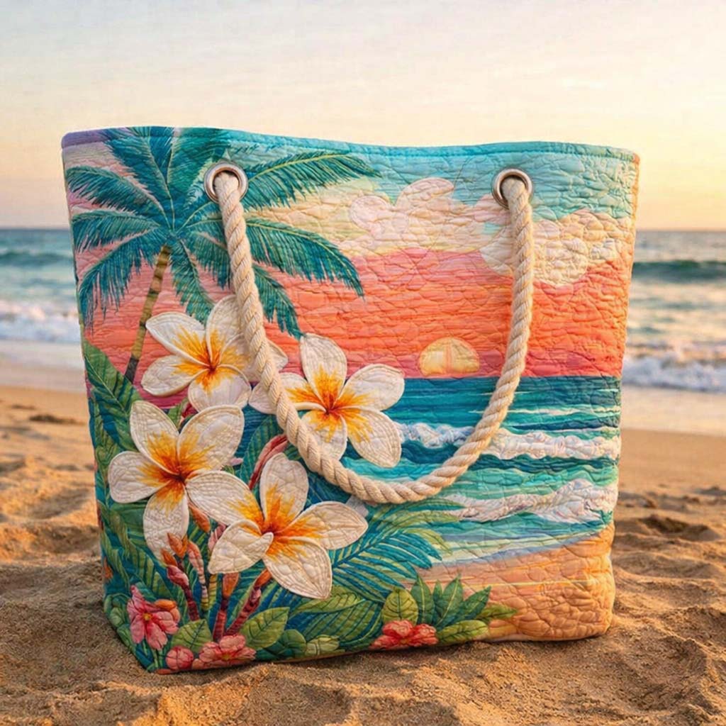 Tropisches Flair Gestepptes Strandtasche