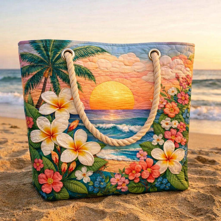 Tropische Vibe Gepolsterte Strandtasche