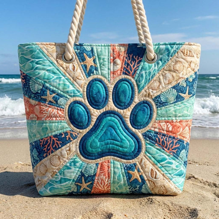 Quilted Paw Patch Strandtasche