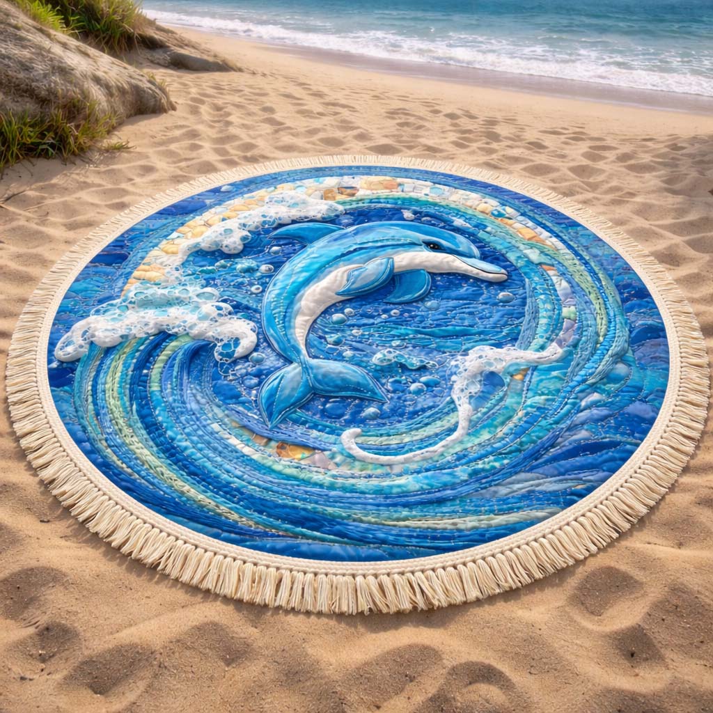 Runde Stranddecke Ozeansprung