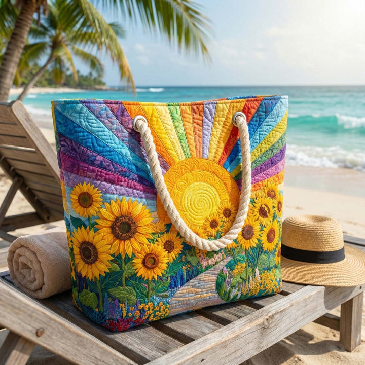 Gestepptes Regenbogen-Sonnenstrandtasche
