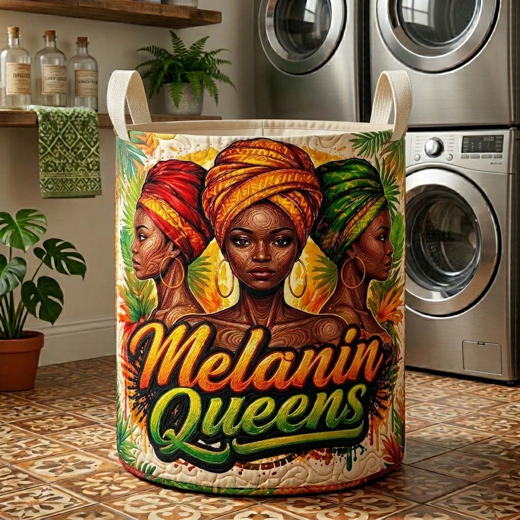 Gesteppten Wäschekorb Melanin Legacy