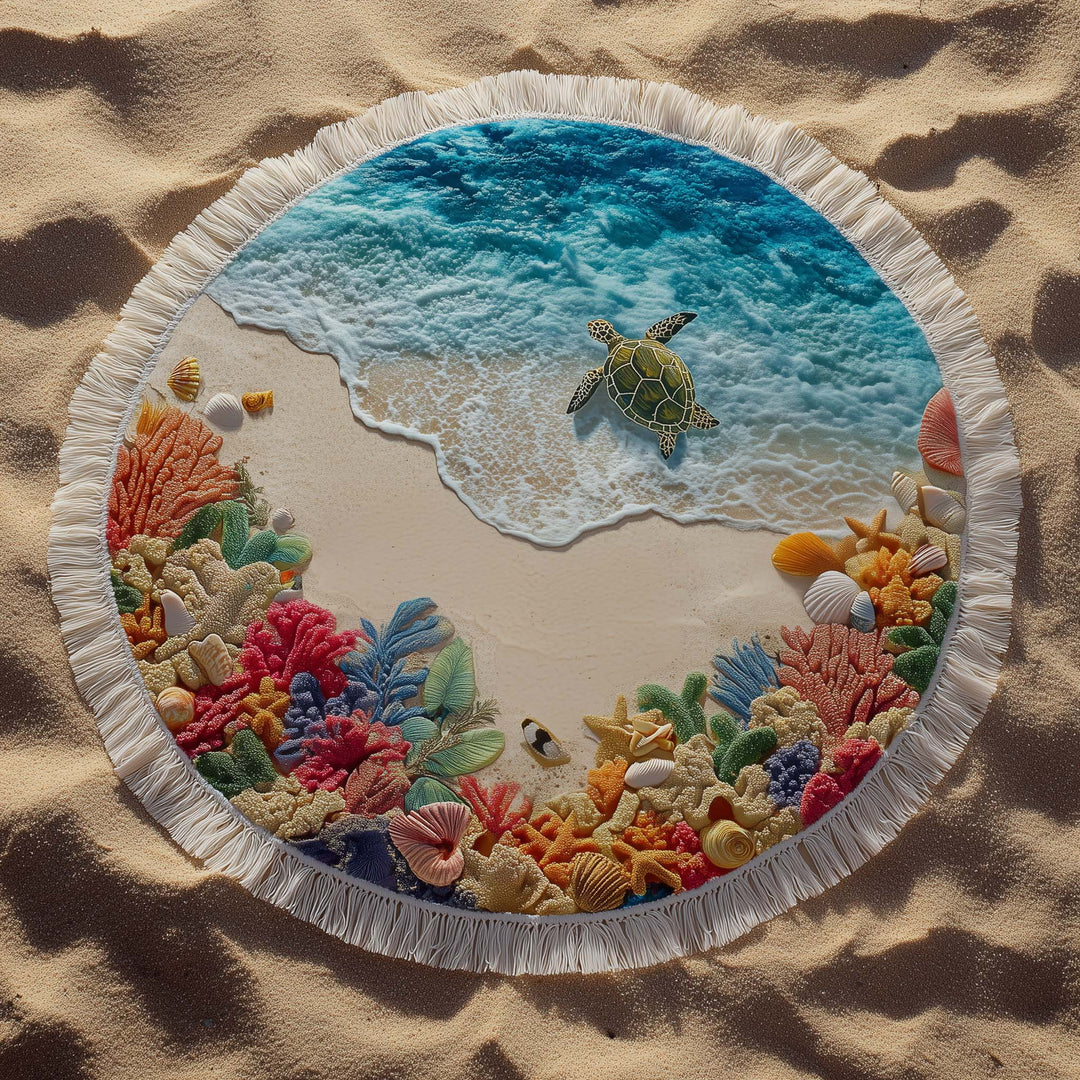 Runde Strandtuch Meer Flüstern