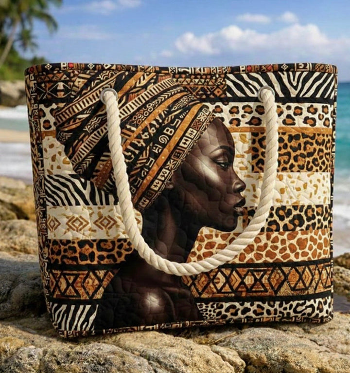 Gepolsterte Strandtasche Melanin Queen