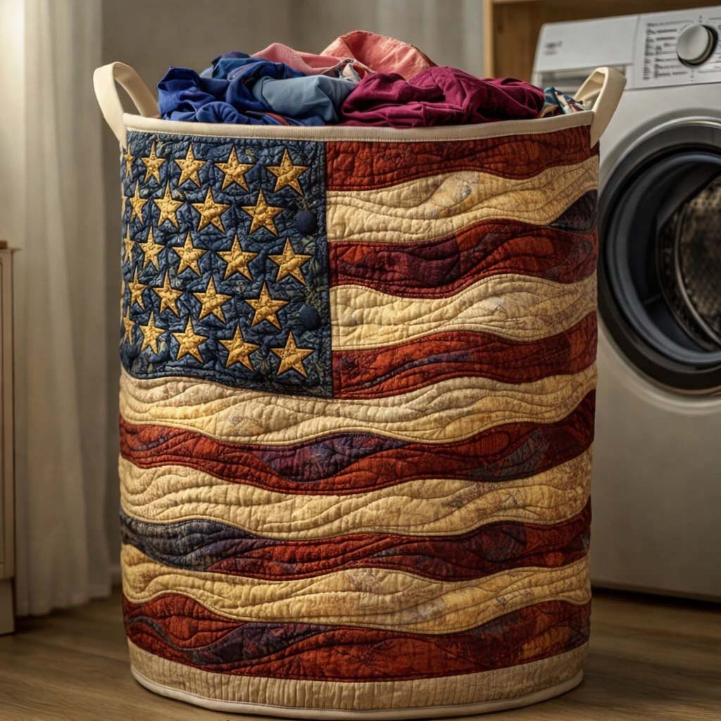 Liberty Star Quilted Wäschekorb