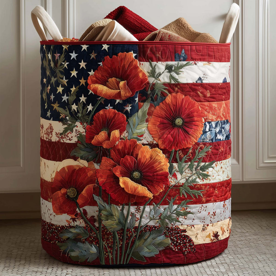 Liberty Poppy Gequilteter Wäschekorb