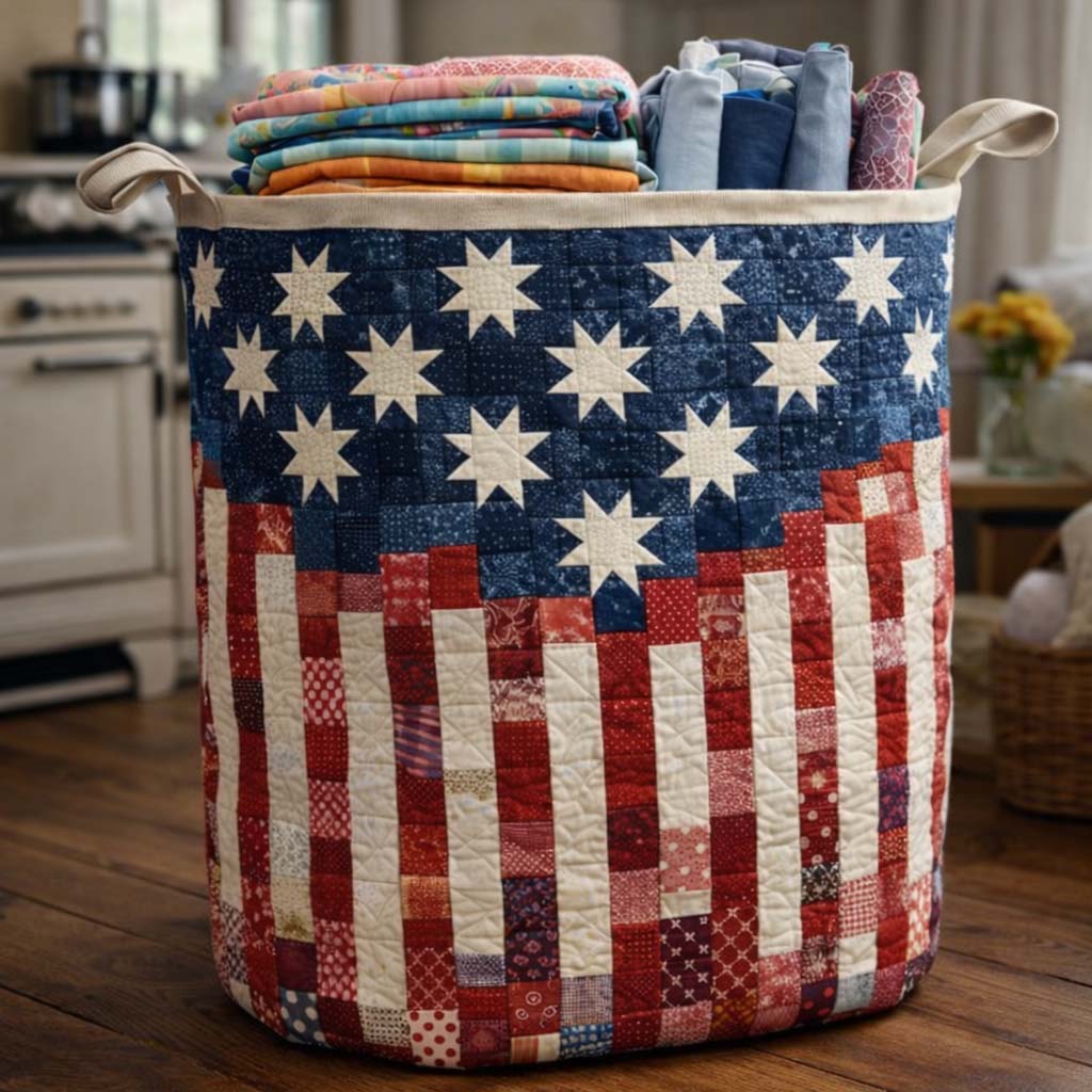 Liberty Star Gepolsterter Wäschekorb