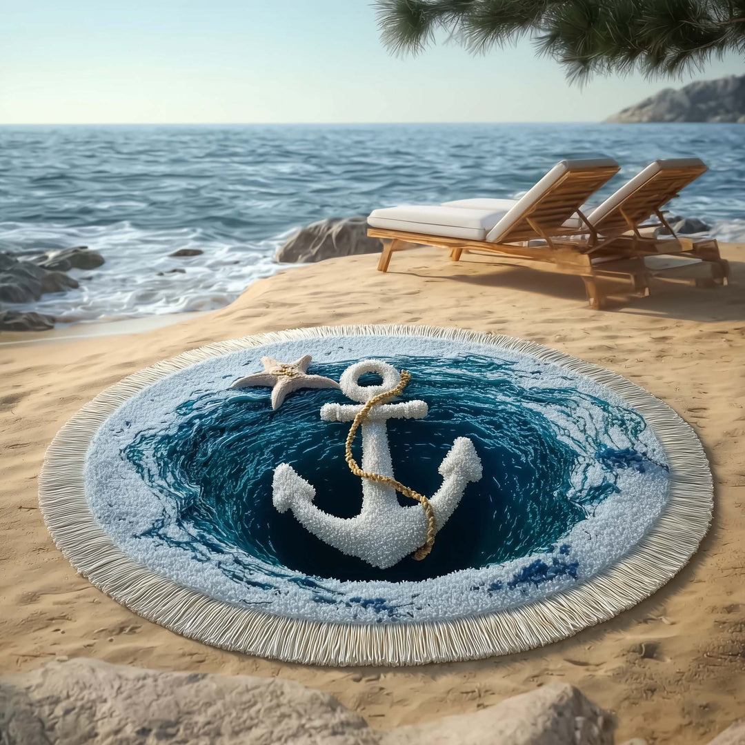 Runde Strandtuch Aqua Harmonie