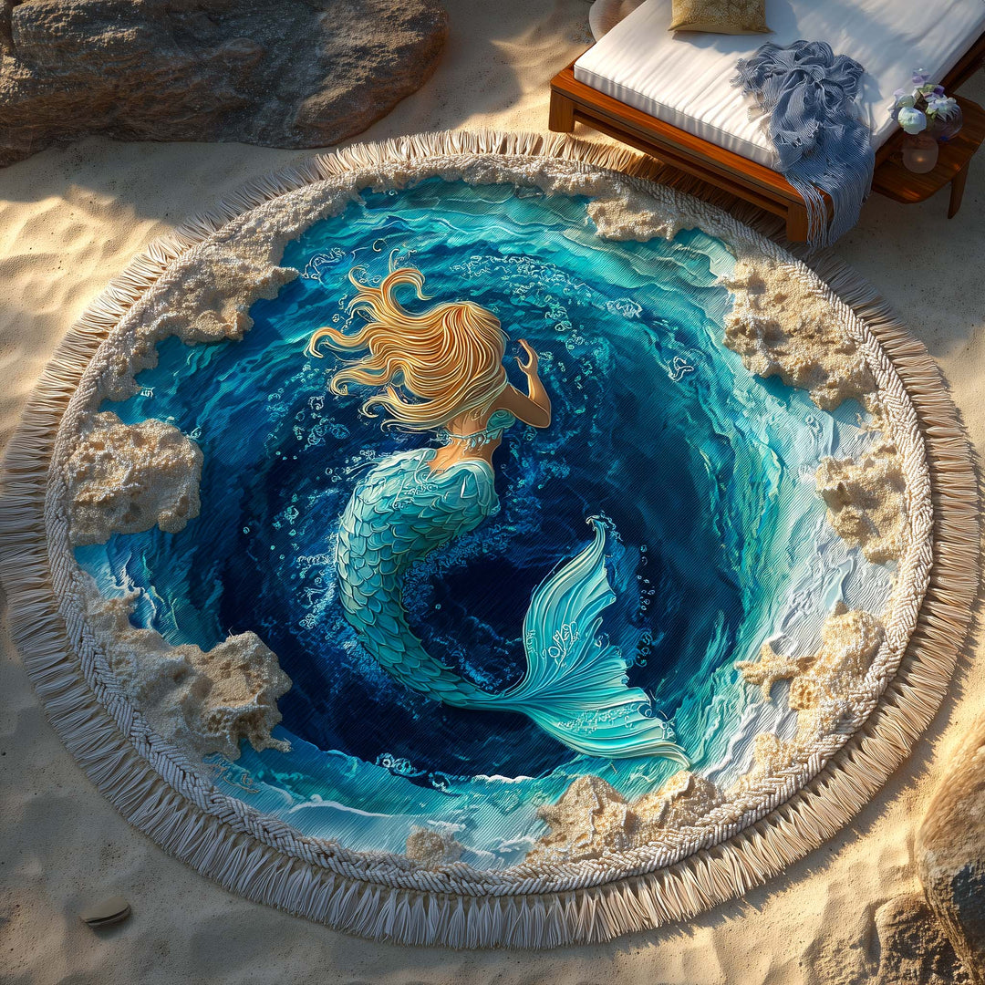 Runder Strandtuch Aqua Harmonie