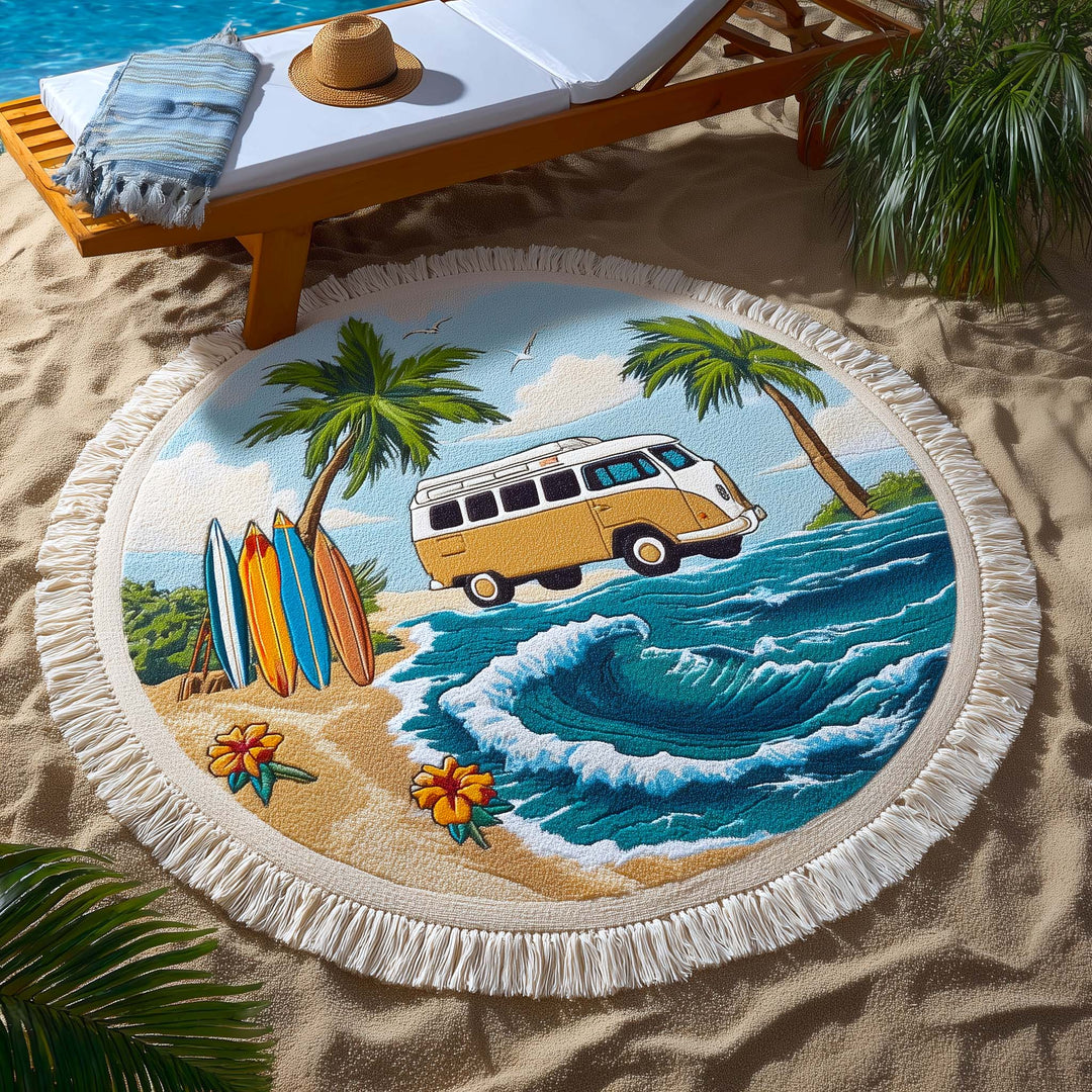 Runder Strandtuch Sandy Haven