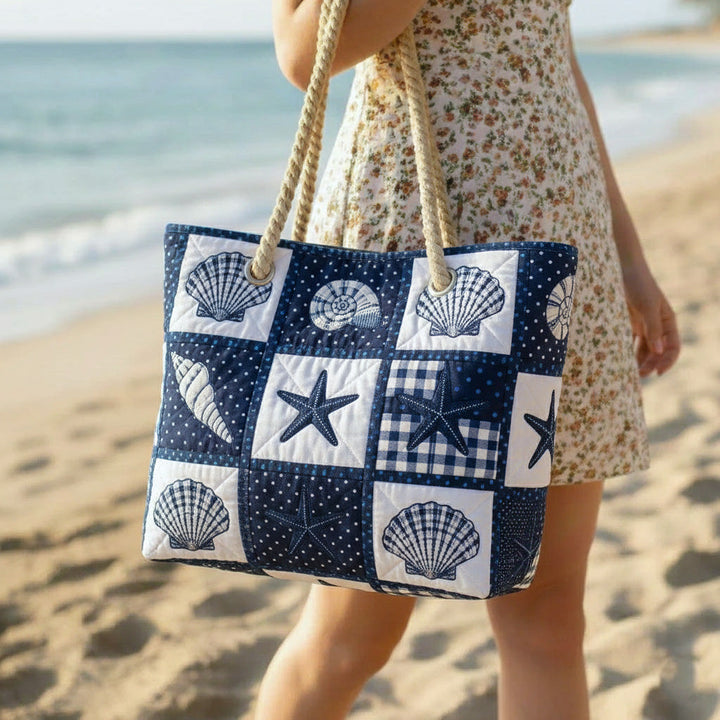 Gequiltete Strandtasche Shell Serenity