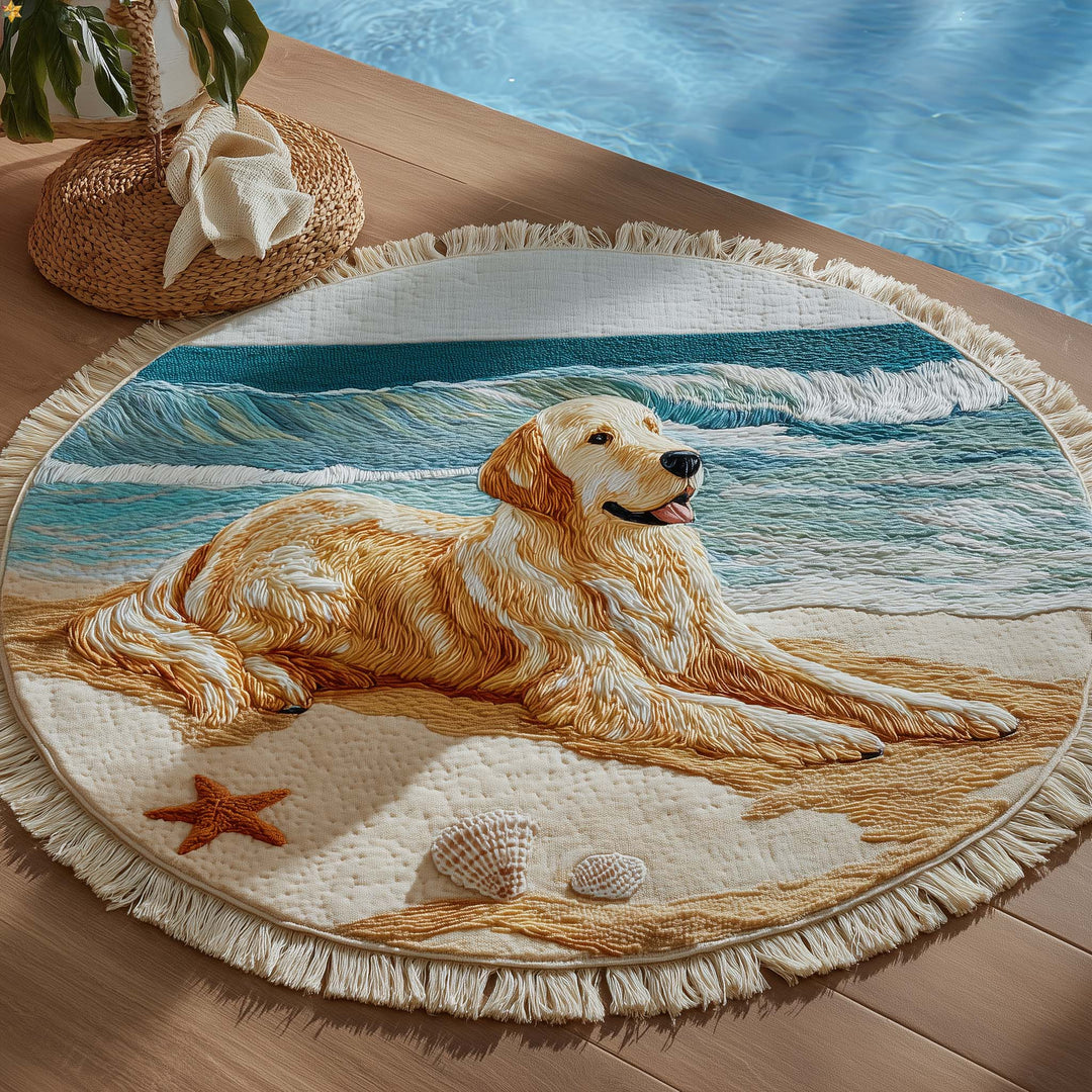 Goldene Küsten Runde Stranddecke