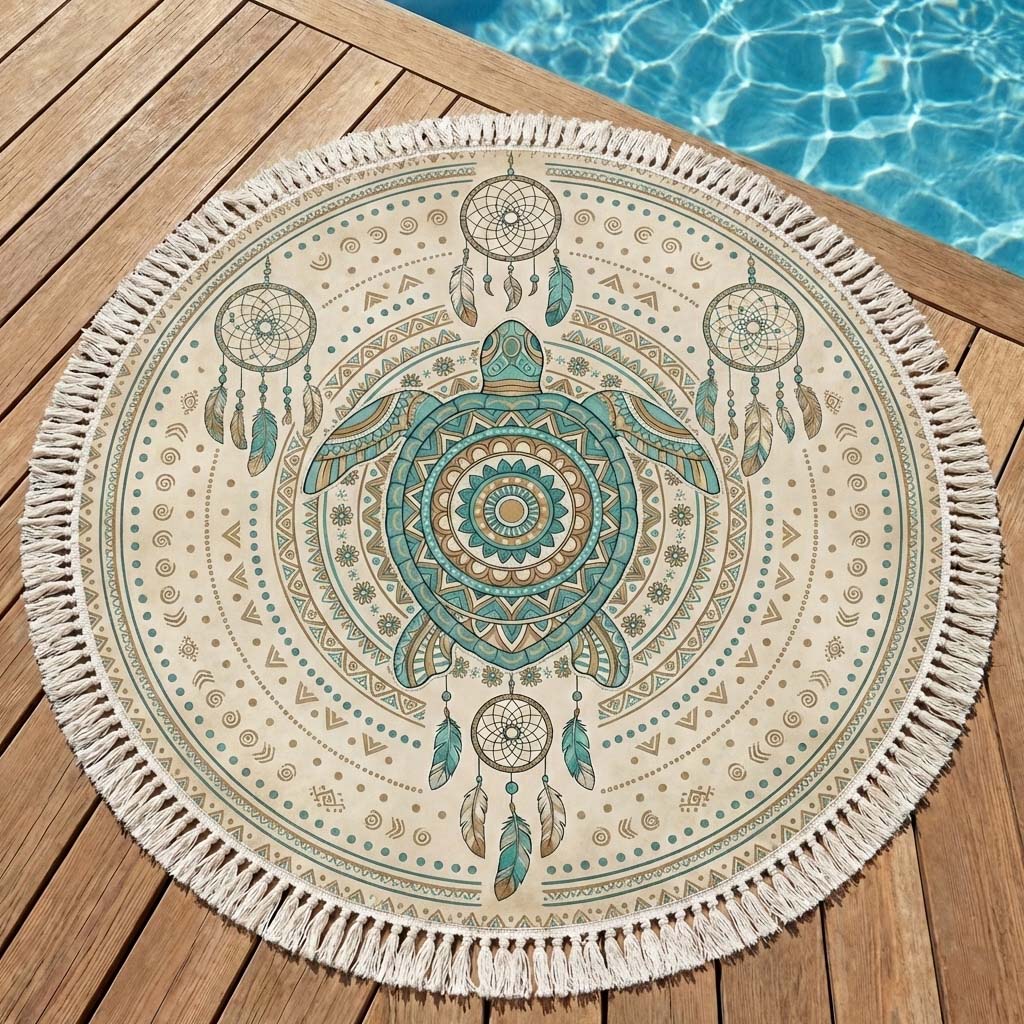 Runde Stranddecke Soul Turtle