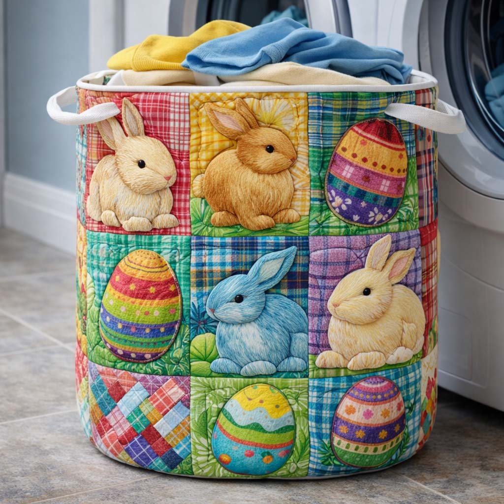 Osterhasen-Quilt-Wäschekorb