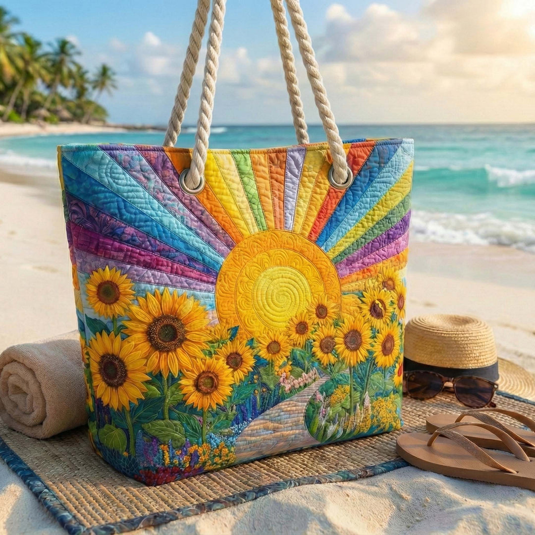 Gestepptes Regenbogen-Sonnenstrandtasche