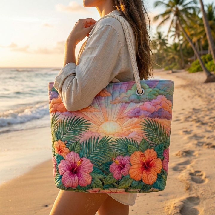 Tropenmorgen Gestepptes Strandtasche