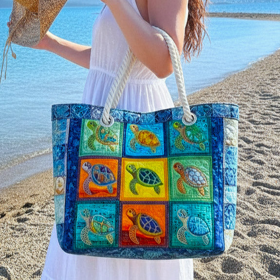 Gepolsterte Strandtasche Schildkröte Ruhe