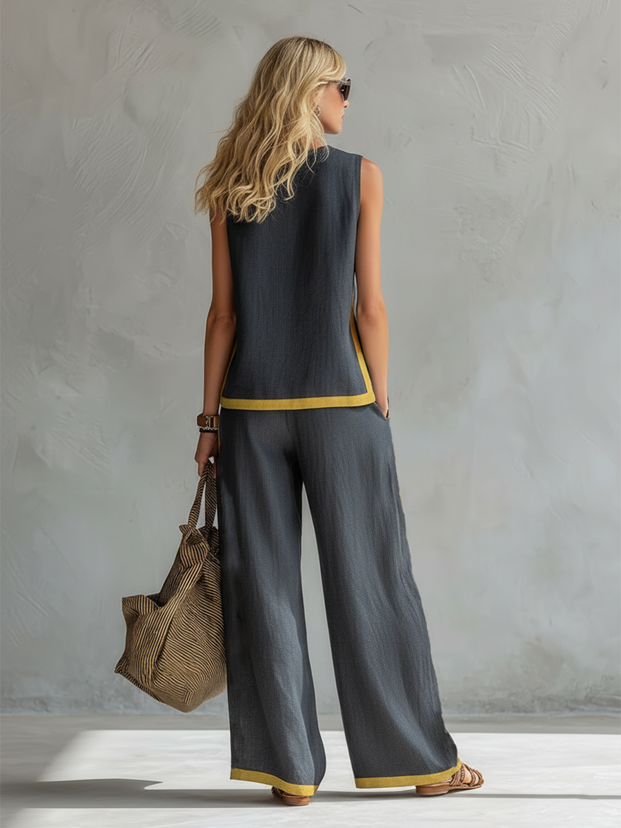 Lylia | Elegantes Baumwoll- und Leinen-Set