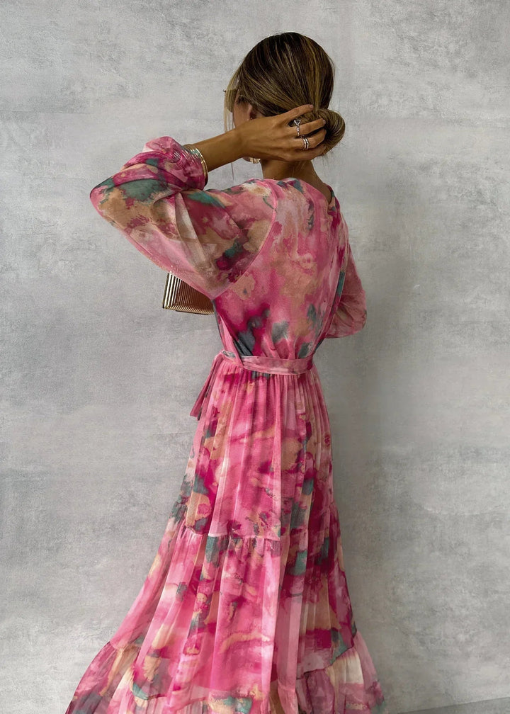 Sommer | Wickelkleid mit Blumenmuster