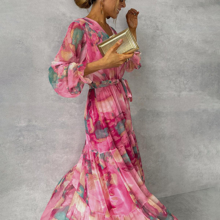 Sommer | Wickelkleid mit Blumenmuster