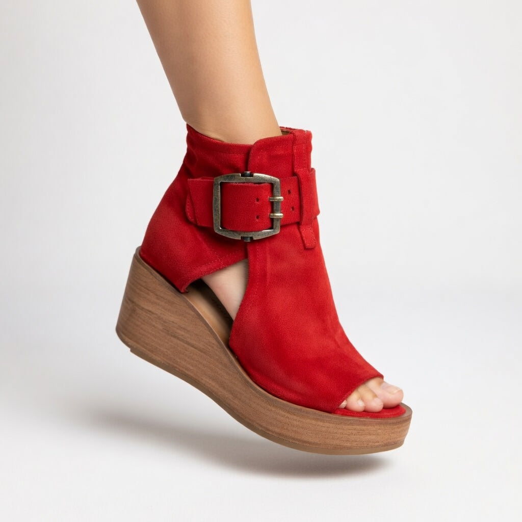 Mabel | Offene Wedge Stiefeletten