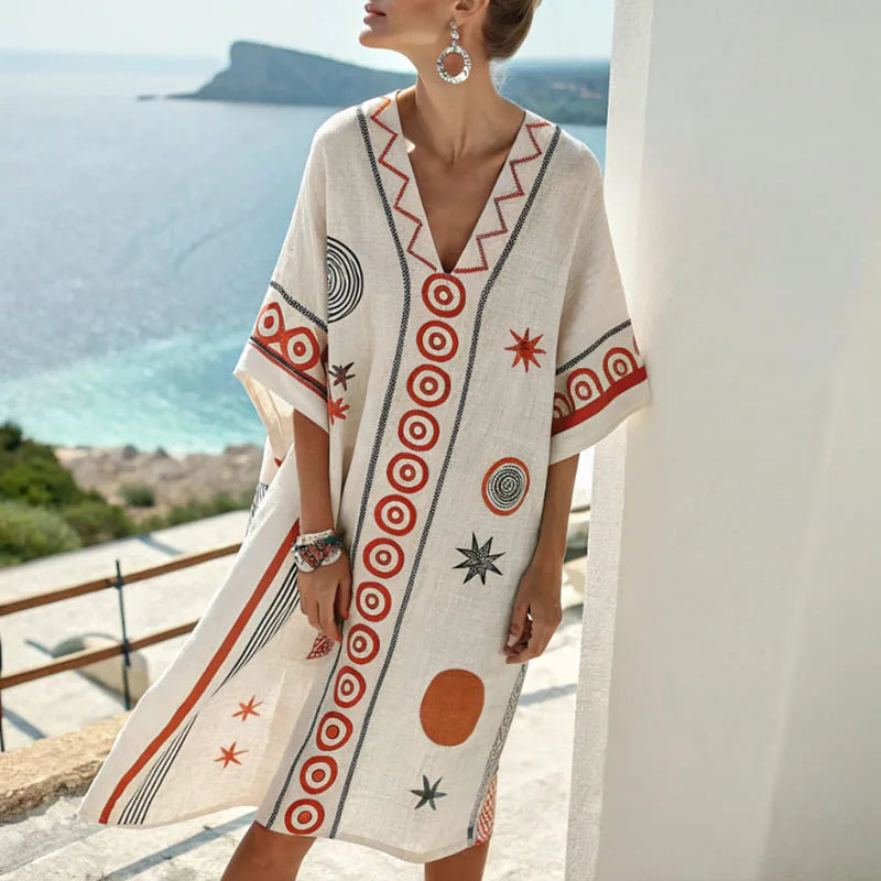 Basha | Elegantes Seidenstrandkleid für unvergessliche Sommerlooks