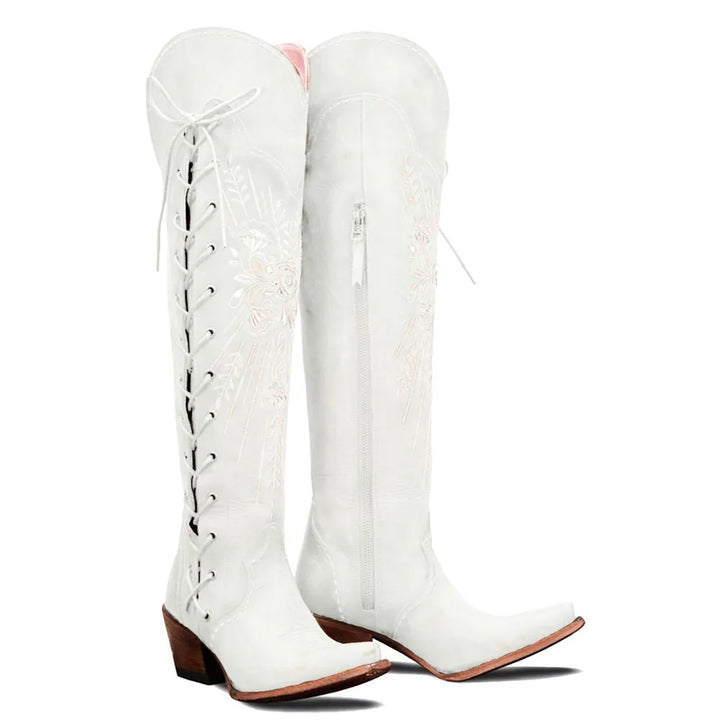 Valencia | Bestickte Schnürstiefel