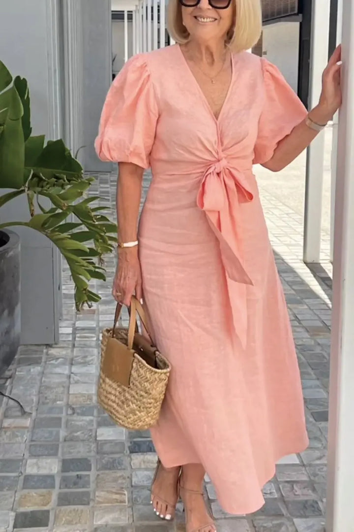 Natasha | Elegantes V-Ausschnitt-Kleid