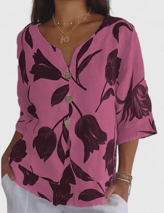 Karoline | Elegante Bluse mit floralem Druck