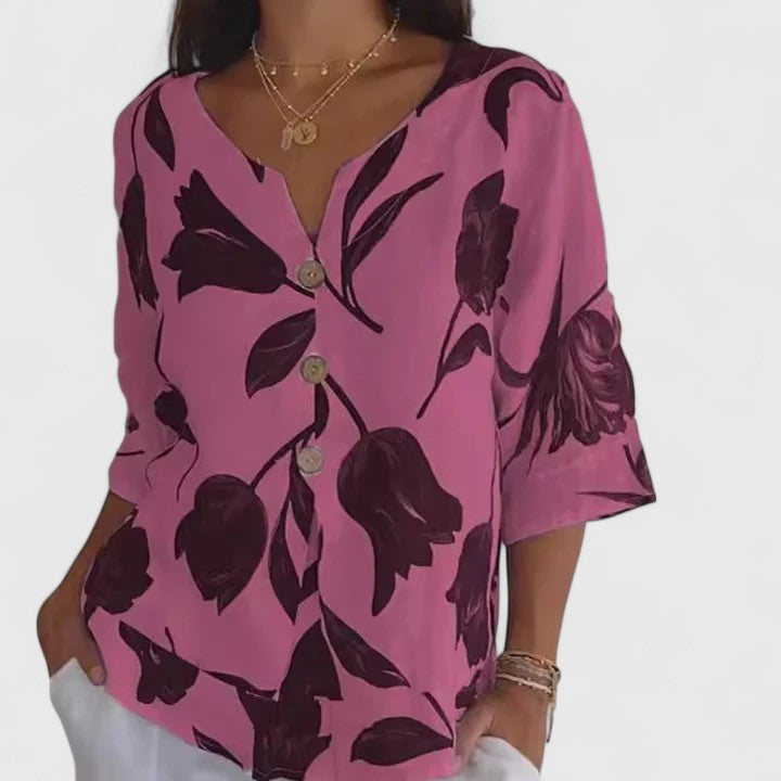 Karoline | Elegante Bluse mit floralem Druck
