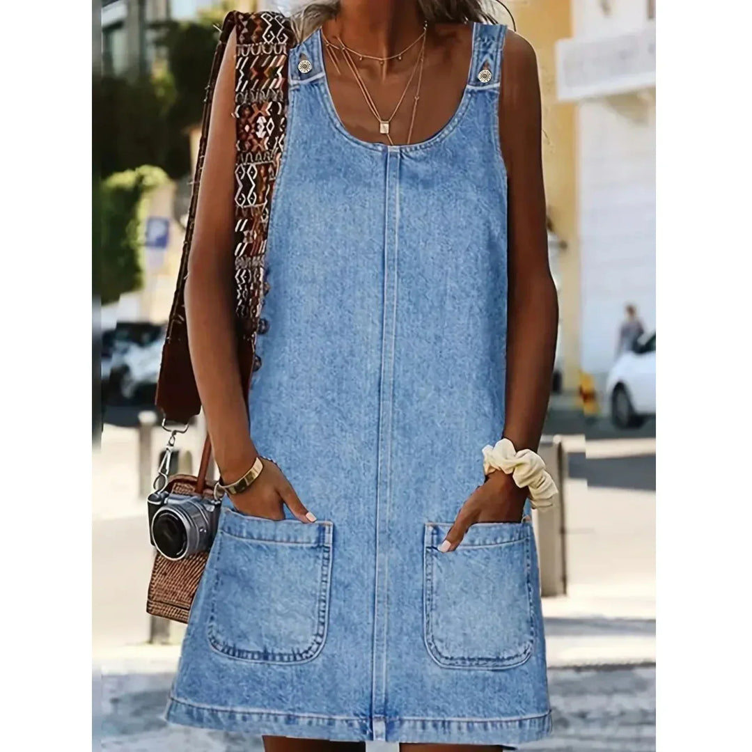 Loren | Entspanntes Denim-Look Kleid