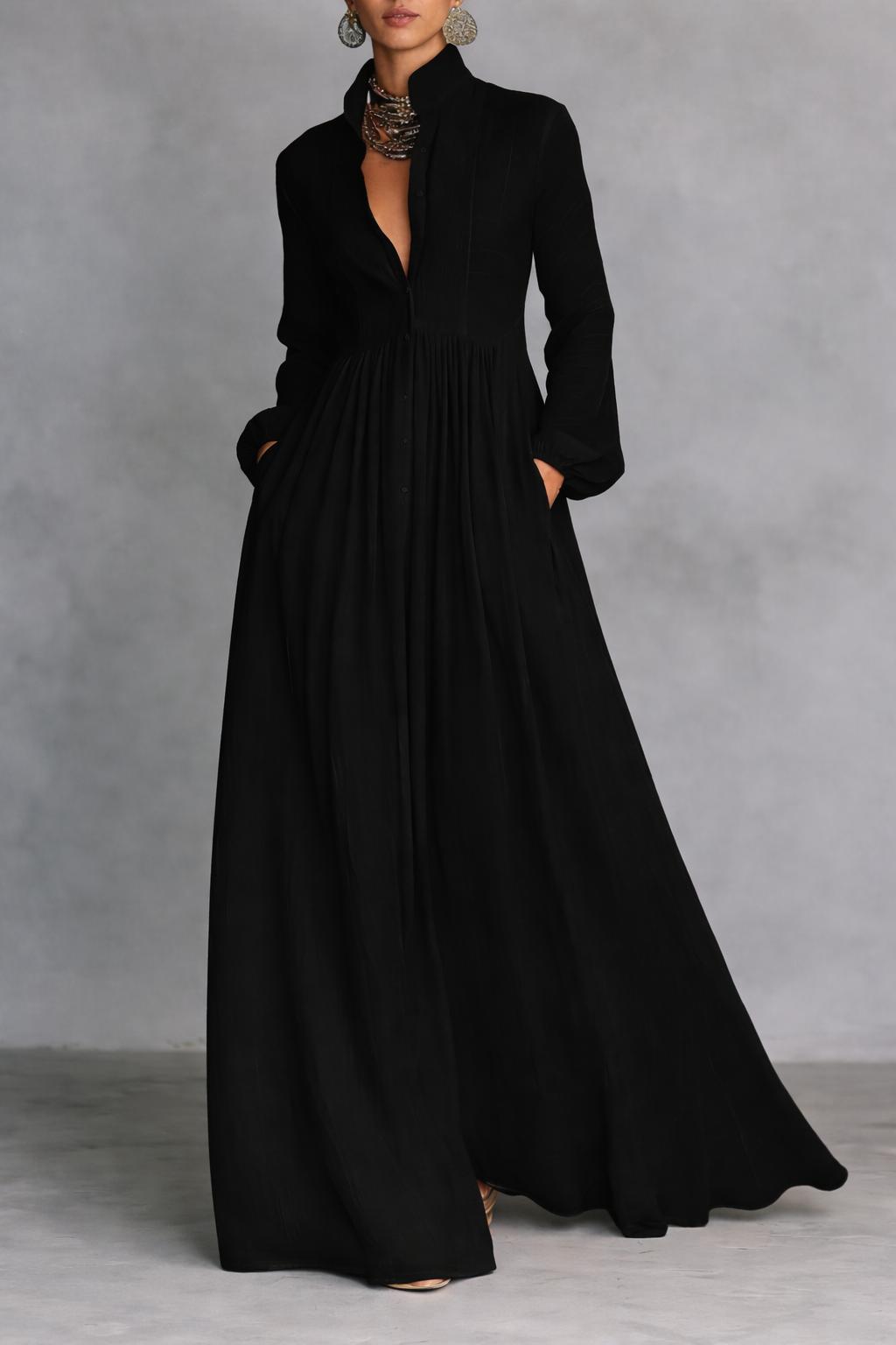 Serena | Elegantes Button-Down Maxikleid