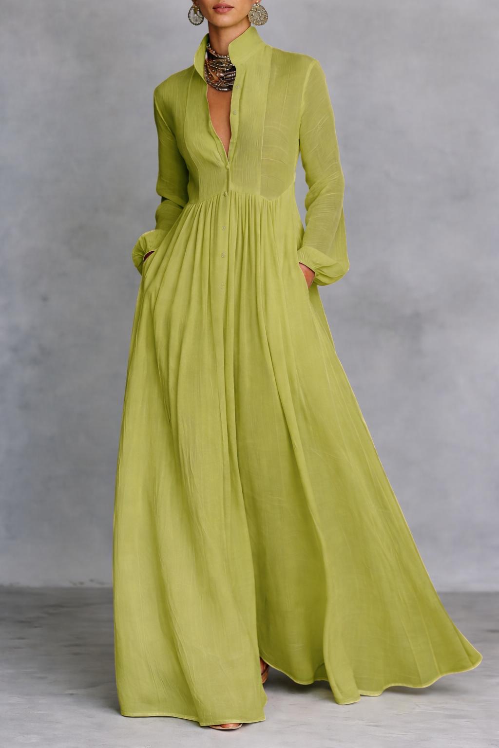 Serena | Elegantes Button-Down Maxikleid