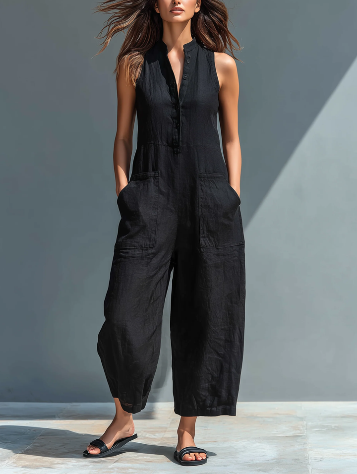 Lotte | Minimalistischer Ärmelloser Jumpsuit