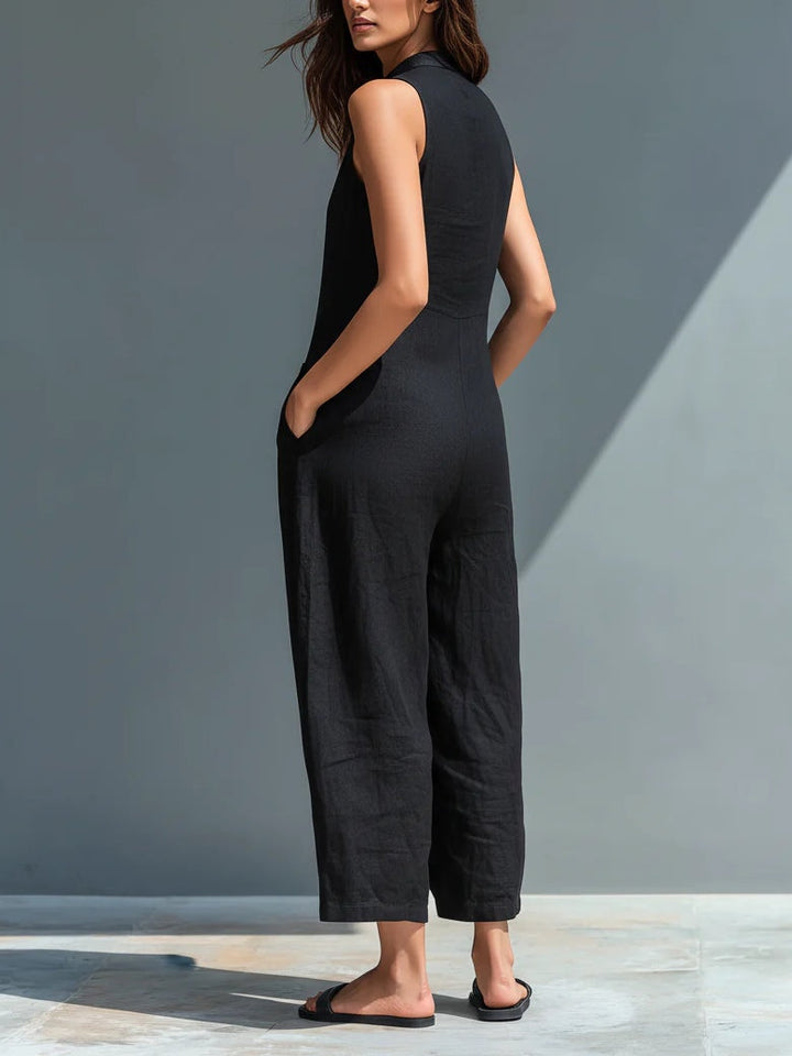Lotte | Minimalistischer Ärmelloser Jumpsuit