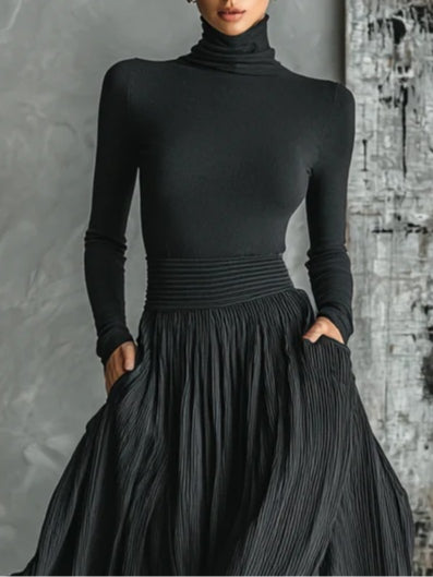Eva | Elegantes Ensemble mit plissiertem Rock