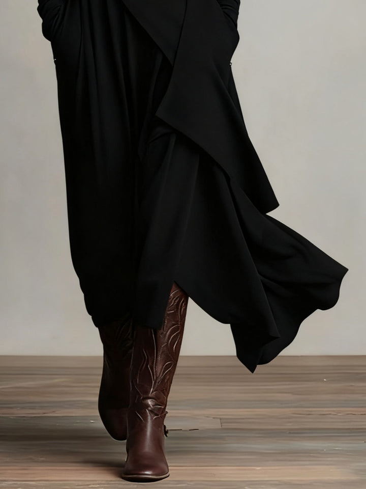 Gianna | Elegantes Drapiertes Turtleneck Maxikleid