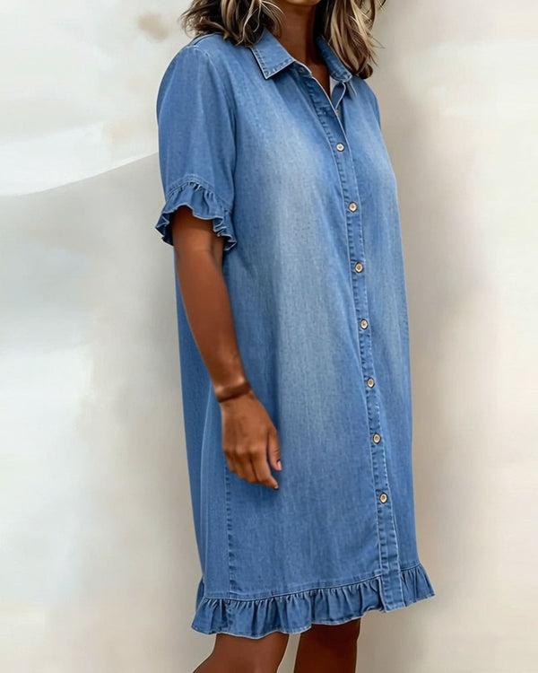 Zandrea | Bequemes Denim-Kleid mit schmeichelhaftem Schnitt