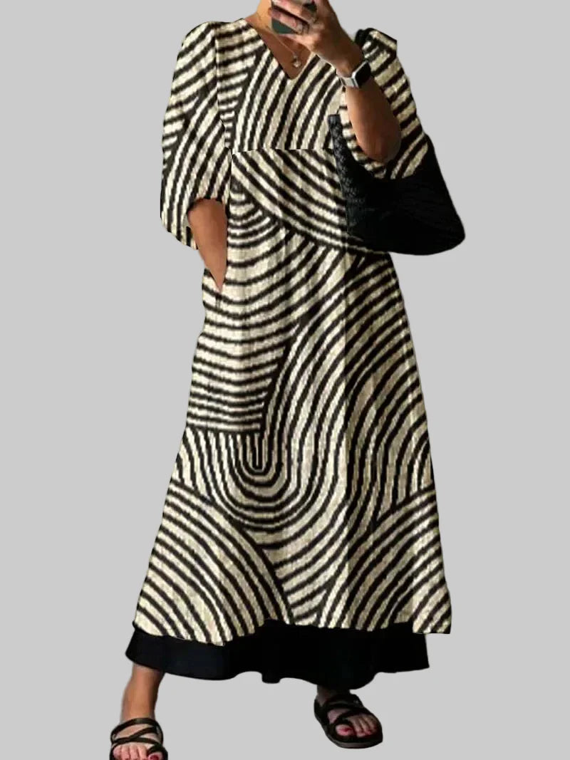 Karoline | Elegantes Bedrucktes Kleid