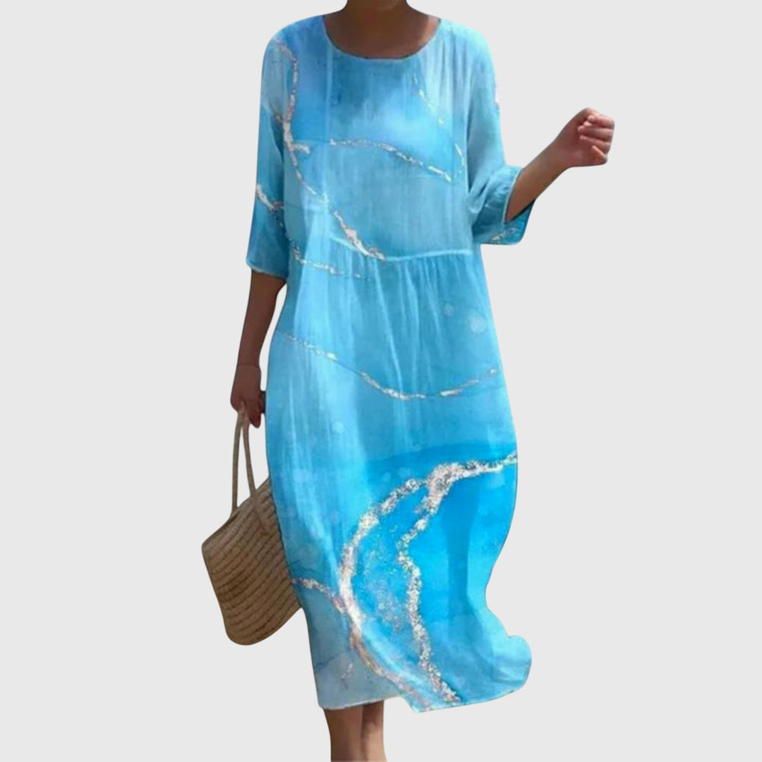 Desiree | Stilvolles Blumen-Maxikleid