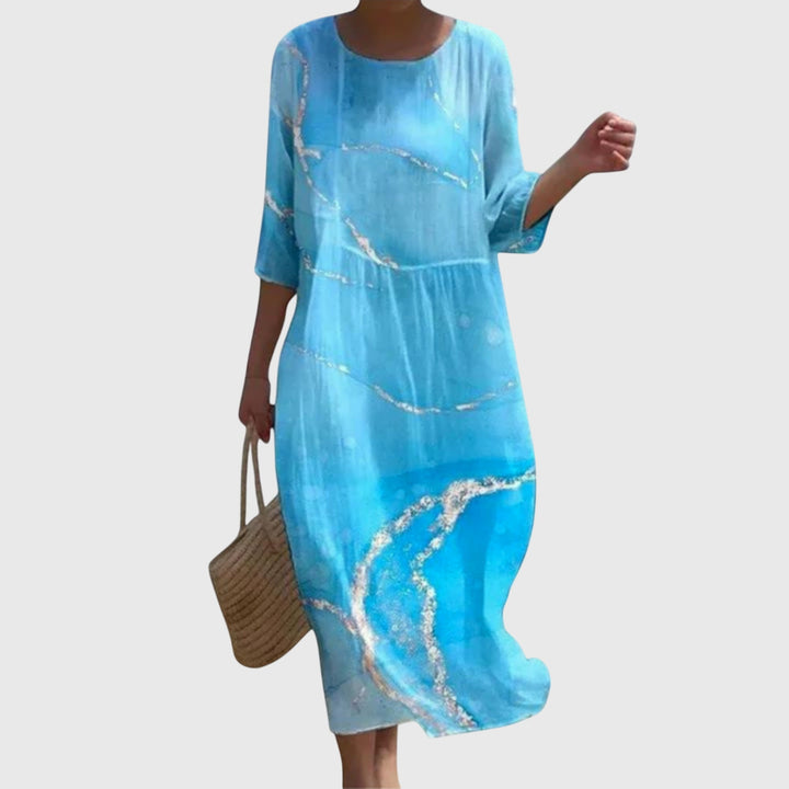 Desiree | Stilvolles Blumen-Maxikleid