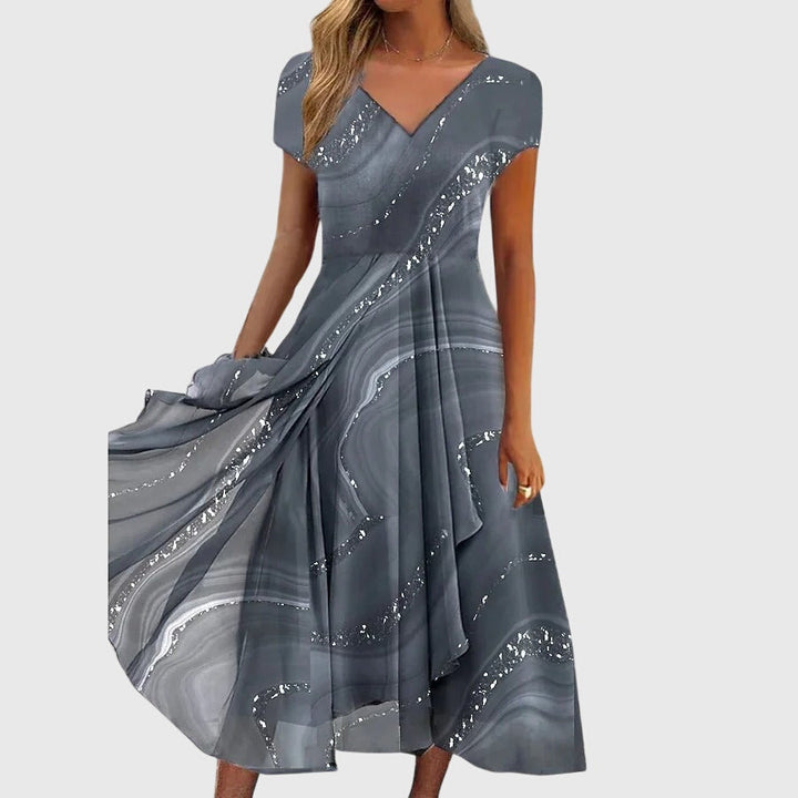 Asha | Fließendes Midi-Kleid