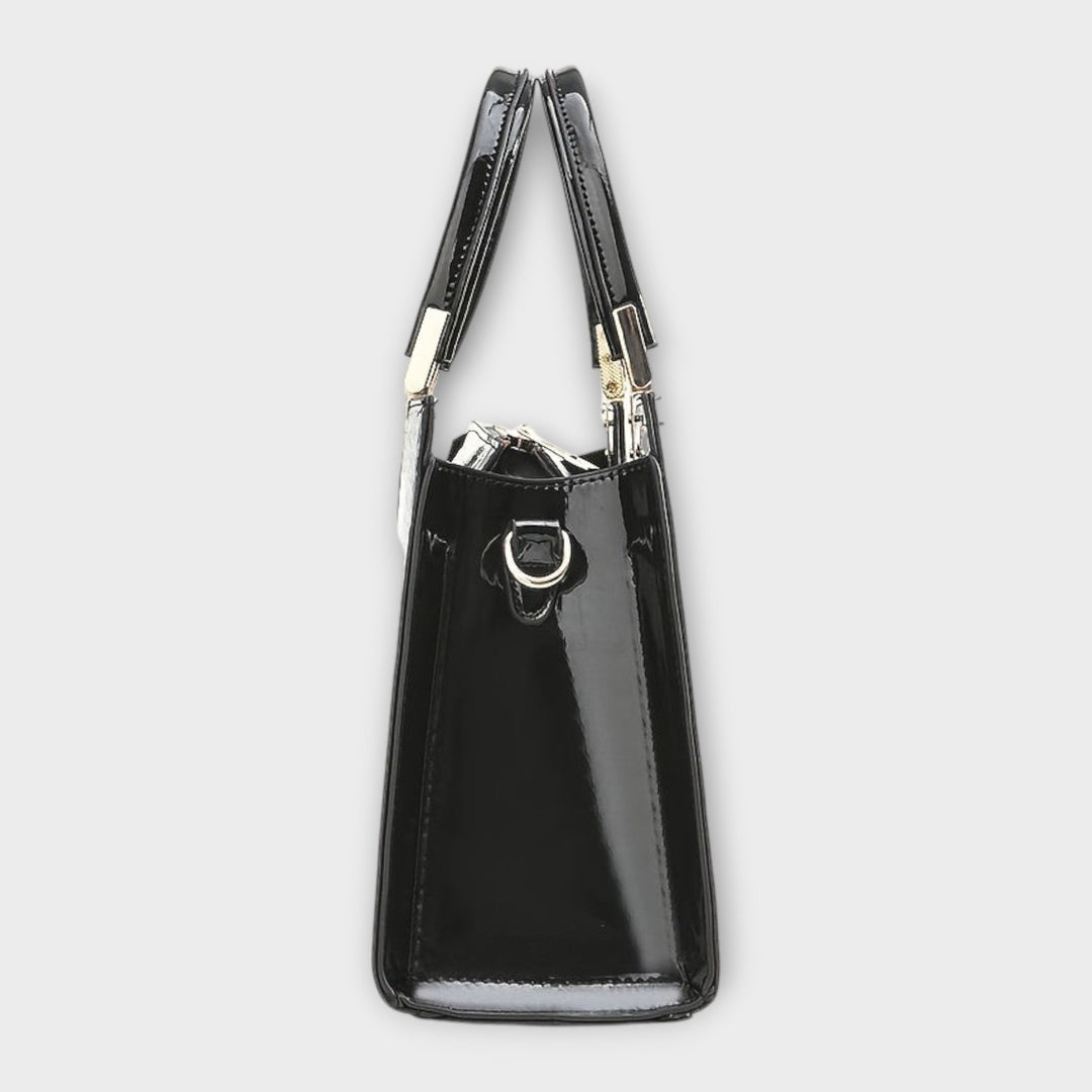 Eleanor | Glänzende Krokodilprägung Handtasche