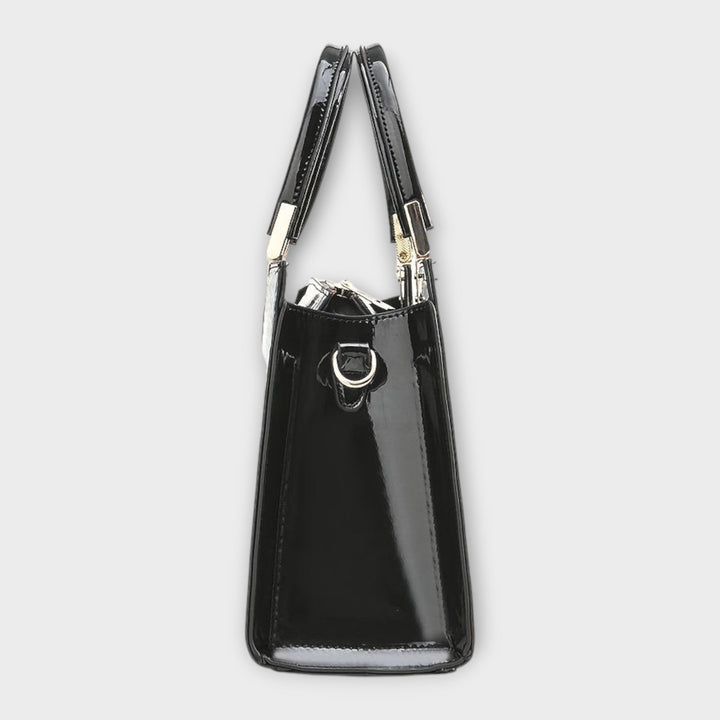 Eleanor | Glänzende Krokodilprägung Handtasche