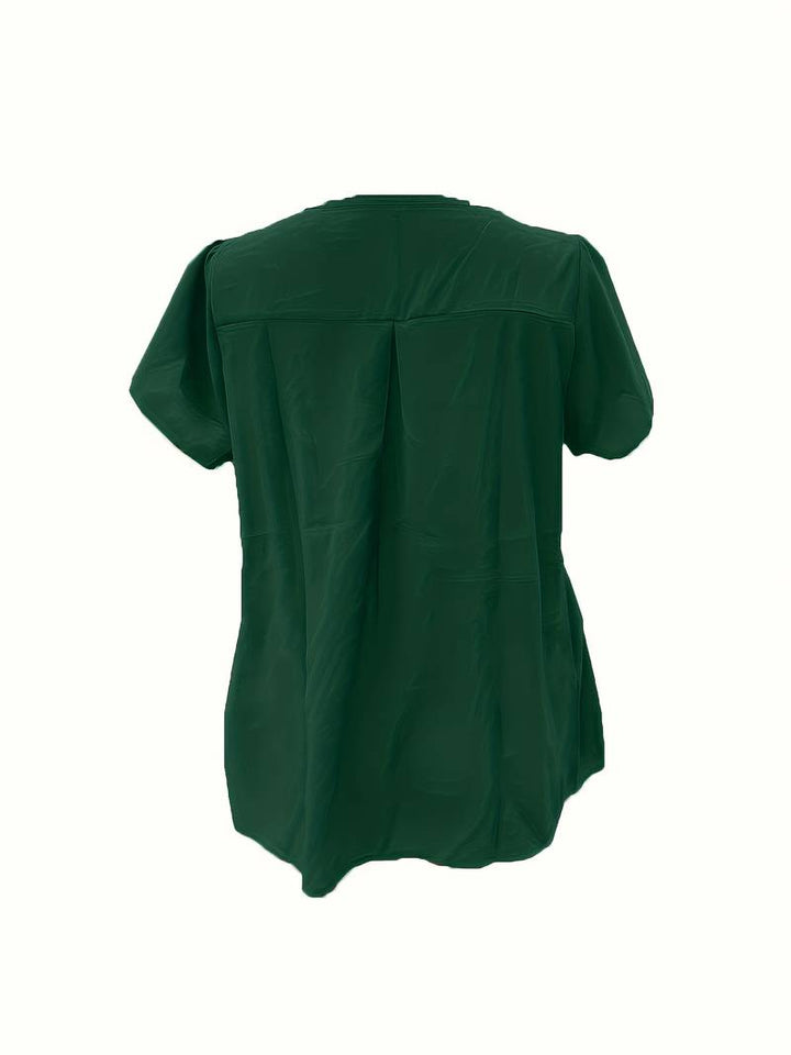 Basha | Rüschenshirt mit kurzen Ärmeln und einem Knopf